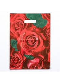 Пакет с цветочным принтом и вырубной ручкой (30х40 см) - Сима-Ленд - купить с доставкой в Челябинске
