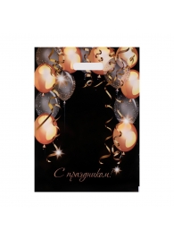 Пакет с вырубной ручкой и принтом в виде шариков (30х40 см) - Сима-Ленд - купить с доставкой в Челябинске