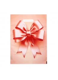 Пакет с принтом в виде банта с вырубной ручкой (30х40 см) - Сима-Ленд - купить с доставкой в Челябинске