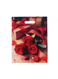 Пакет с принтом в виде роз (31х40 см) - Сима-Ленд - купить с доставкой в Челябинске
