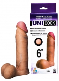 Насадка для страпона фаллической формы UNICOCK 6  - 18 см. - LOVETOY (А-Полимер) - купить с доставкой в Челябинске