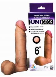 Насадка для страпона фаллической формы UNICOCK 6  - 18 см. - LOVETOY (А-Полимер) - купить с доставкой в Челябинске