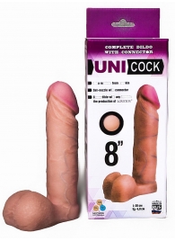 Фаллическая насадка для страпона UNICOCK 8  - 20 см. - LOVETOY (А-Полимер) - купить с доставкой в Челябинске