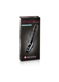 Вибратор с электростимуляцией Sizzling Simon Black Edition - 27 см. - MyStim - купить с доставкой в Челябинске