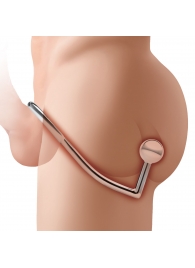 Кольцо на пенис с анальным стимулятором Stainless Steel Anal Hook   Cock Ring - BlueLine - в Челябинске купить с доставкой