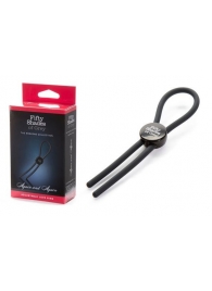 Тёмно-серое эрекционное кольцо с зажимом Again and Again Adjustable Cock Ring - Fifty Shades of Grey - в Челябинске купить с доставкой
