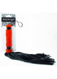 Нежная плеть с красным мехом BDSM Light - 43 см. - БДСМ Арсенал - купить с доставкой в Челябинске
