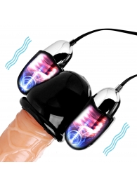 Черная стимулирующая насадка для головки полового члена Multi Speed Vibrating Penis Head Teaser - XR Brands - в Челябинске купить с доставкой