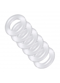 Комплект из 6 прозрачных эрекционных колец Ring Master Custom Ball Stretcher Kit - XR Brands - в Челябинске купить с доставкой