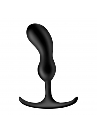 Черный массажер простаты с утяжелителями Premium Silicone Weighted Prostate Plug Medium - 16,3 см. - XR Brands - в Челябинске купить с доставкой