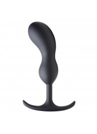 Черный массажер простаты с утяжелителями Premium Silicone Weighted Prostate Plug Large - 18,8 см. - XR Brands - в Челябинске купить с доставкой