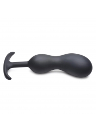 Черный массажер простаты с утяжелителями Premium Silicone Weighted Prostate Plug XL - 20,8 см. - XR Brands - в Челябинске купить с доставкой