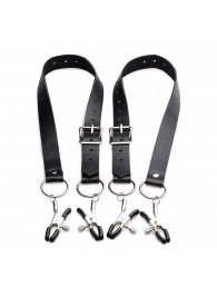 Ремни с зажимами для половых губ Spread Labia Spreader Straps with Clamps - XR Brands - купить с доставкой в Челябинске