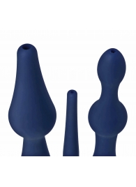 Набор из 3 универсальных насадок для анального душа Universal 3 Piece Silicone Enema Attachment Set - XR Brands - купить с доставкой в Челябинске