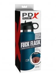 Смуглый мастурбатор-вагина в синей колбе F*ck Flask - Pipedream - в Челябинске купить с доставкой