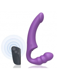 Фиолетовый безремневой страпон Straples Strap-On Dildo - Erokay - купить с доставкой в Челябинске