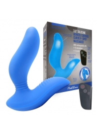 Синий вибромассажер простаты 3,5’’ Remote Control Curve P-spot Massager - 12 см. - Erokay - в Челябинске купить с доставкой