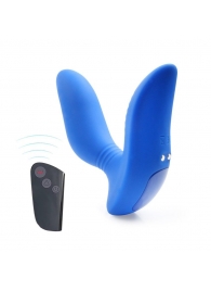 Синий вибромассажер простаты 3,5’’ Remote Control Curve P-spot Massager - 12 см. - Erokay - в Челябинске купить с доставкой