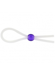 Прозрачное лассо с фиолетовой бусиной SILICONE COCK RING WITH BEAD LAVENDER - NMC - в Челябинске купить с доставкой