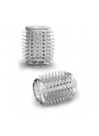 Прозрачная насадка с шипами STAY HARD COCK SLEEVE 01 CLEAR - Blush Novelties - в Челябинске купить с доставкой