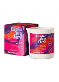 Массажная свеча Light My Fire Coconut с ароматом кокоса - 65 гр. - Love to Love - купить с доставкой в Челябинске
