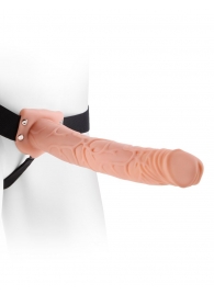 Фаллопротез телесного цвета Hollow Strap-On - 29 см. - Pipedream - купить с доставкой в Челябинске