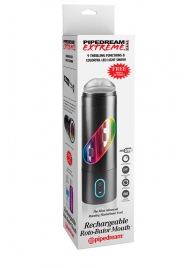 Перезаряжаемый мастурбатор-ротик Extreme Toyz Rechargeable Roto-Bator Mouth - Pipedream - в Челябинске купить с доставкой