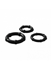 Набор из 3 черных эрекционных колец Babooom Ring Set - Adrien Lastic - в Челябинске купить с доставкой