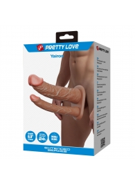 Реалистичная полая насадка на член для двойного проникновения Yairon - 17,5 см. - Baile - купить с доставкой в Челябинске