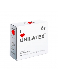 Ультратонкие презервативы Unilatex Ultra Thin - 3 шт. - Unilatex - купить с доставкой в Челябинске