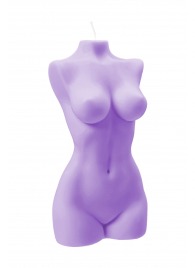 Фиолетовая интерьерная свеча в форме женского торса - 850 гр. - Pecado - купить с доставкой в Челябинске