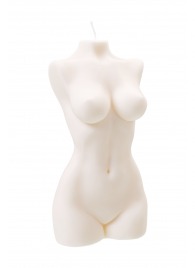 Белая интерьерная свеча в форме женского торса - 850 гр. - Pecado - купить с доставкой в Челябинске