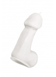 Белая свеча в форме пениса - 47 гр. - Pecado - купить с доставкой в Челябинске