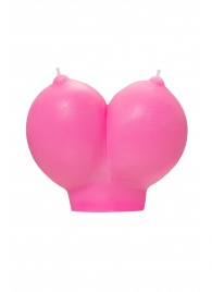 Розовая свеча «Сиськи» - 150 гр. - Pecado - купить с доставкой в Челябинске