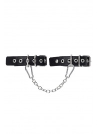 Черные оковы из одного ремешка с люверсами - Pecado - купить с доставкой в Челябинске