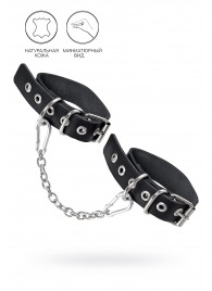 Черные оковы из одного ремешка с люверсами - Pecado - купить с доставкой в Челябинске