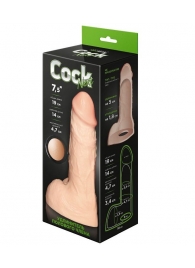 Телесный фаллоудлинитель с мошонкой Cock Next - 19 см. - LOVETOY (А-Полимер) - в Челябинске купить с доставкой