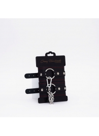 Черно-красные кожаные оковы - Crazy Handmade - купить с доставкой в Челябинске