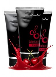 Набор из 3 съедобных лубрикантов JUJU со вкусом вишни - JuJu - купить с доставкой в Челябинске
