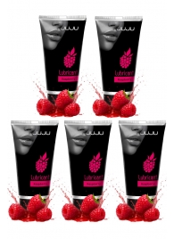 Набор из 5 съедобных лубрикантов JUJU со вкусом малины - JuJu - купить с доставкой в Челябинске