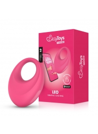 Розовое интерактивное эрекционное виброкольцо Leo - Easy toys - в Челябинске купить с доставкой