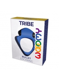 Синее эрекционное кольцо Wooomy Tribeс с вибрацией - Adrien Lastic - в Челябинске купить с доставкой