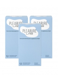 Набор из 3 упаковок ультратонких презервативов Pleasure Lab (по 12 шт.) - Pleasure Lab - купить с доставкой в Челябинске