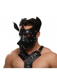 Черная кожаная маска «Собака» - Crazy Handmade - купить с доставкой в Челябинске