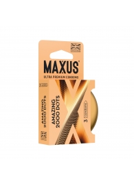 Точечные презервативы MAXUS 2000 Amazing Dots с железным кейсом - 3 шт. - Maxus - купить с доставкой в Челябинске
