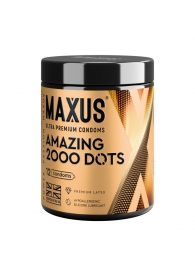 Точечные презервативы MAXUS 2000 Amazing Dots с железным кейсом - 12 шт. - Maxus - купить с доставкой в Челябинске