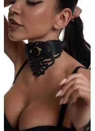 Фигурный чокер с узорами и золотистой фурнитурой - Crazy Handmade - купить с доставкой в Челябинске