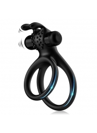 Черное эрекционное виброкольцо с подхватом мошонки Stay Hard - Boys of Toys - в Челябинске купить с доставкой