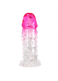 Прозрачно-розовая насадка на пенис Wilford - 13,5 см. - Baile - в Челябинске купить с доставкой