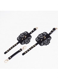 Черный фигурные оковы с золотистой фурнитурой - Crazy Handmade - купить с доставкой в Челябинске